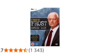 Kolekcja DVD serialu "A Touch of Frost" z Davidem Jasonem. Cała seria 1-15, 29 płyt, 66 godzin.