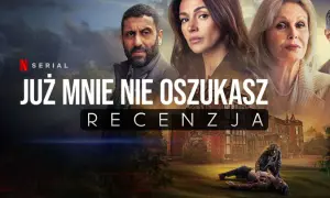 Już mnie nie oszukasz obsada: detektyw, dwie kobiety i mężczyzna leżący na ziemi. Tajemnicza posiadłość w tle.