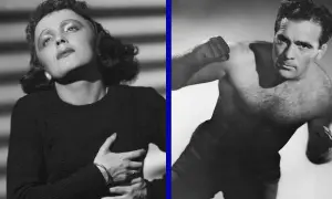 Wykonawczyni piosenki "Milord", Edith Piaf, obok boksera.