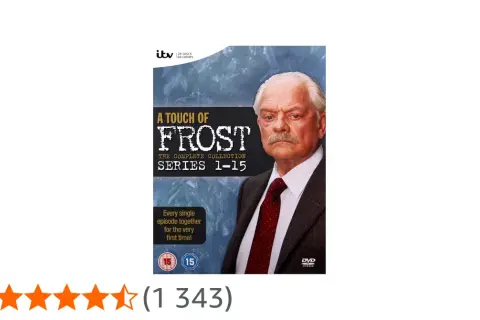 Kolekcja DVD serialu "A Touch of Frost" z Davidem Jasonem. Cała seria 1-15, 29 płyt, 66 godzin.