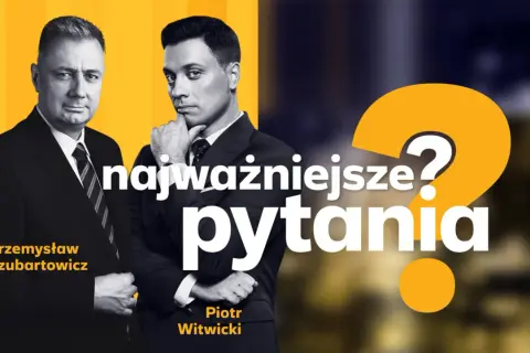 Przemysław Szubartowicz i Piotr Witwicki w programie "Najważniejsze pytania". Zapowiedź newsów filmowych.