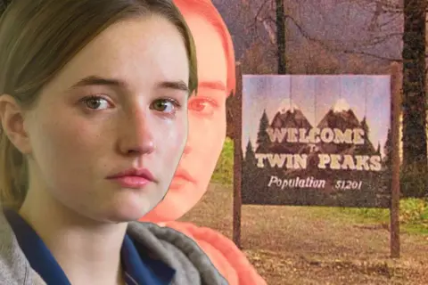 Smutna dziewczyna na tle znaku "Welcome to Twin Peaks". Czy to początek kolejnych seriali o policji?