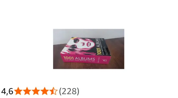 Książka "1001 albumów muzycznych, które musisz usłyszeć przed śmiercią" z okładką przedstawiającą twarz kobiety.