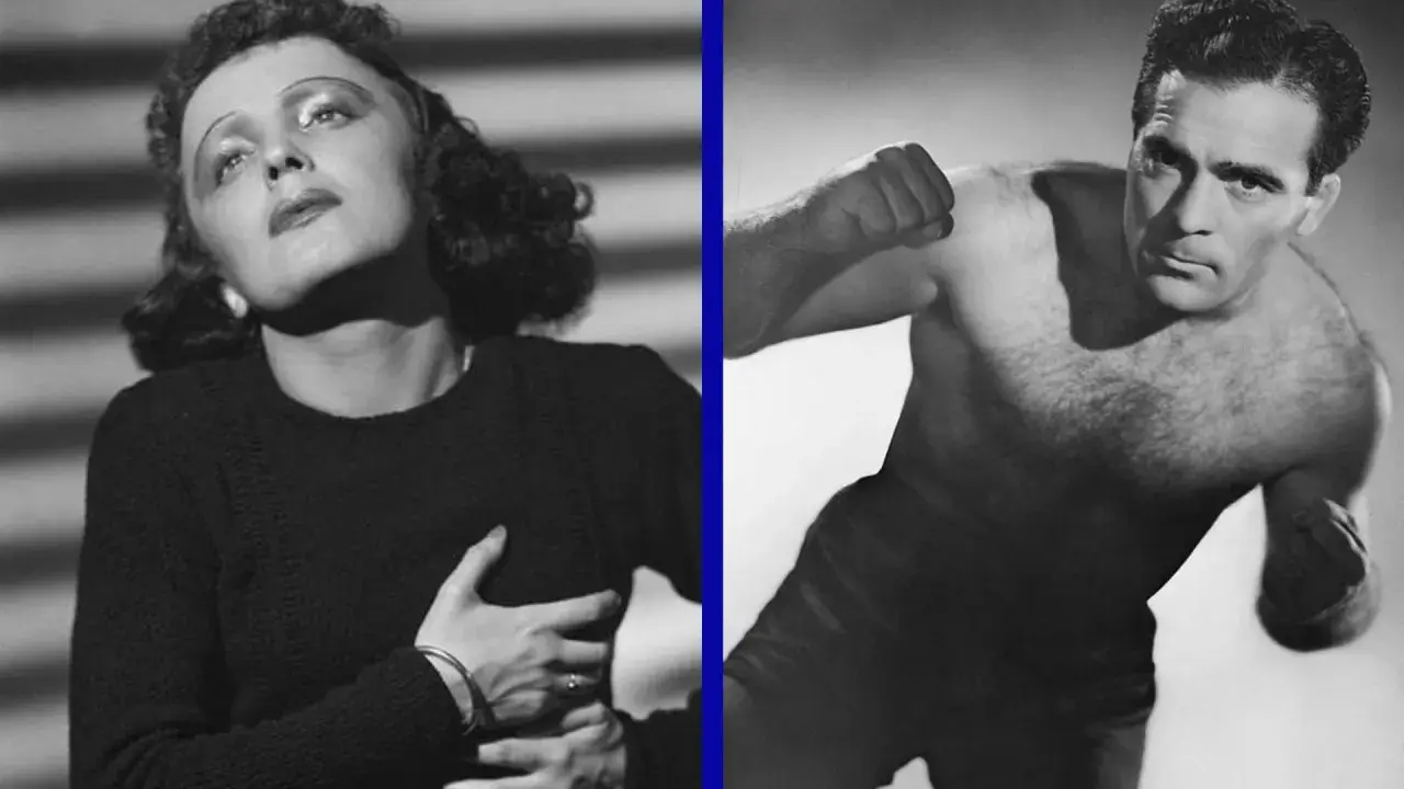 Wykonawczyni piosenki "Milord", Edith Piaf, obok boksera.