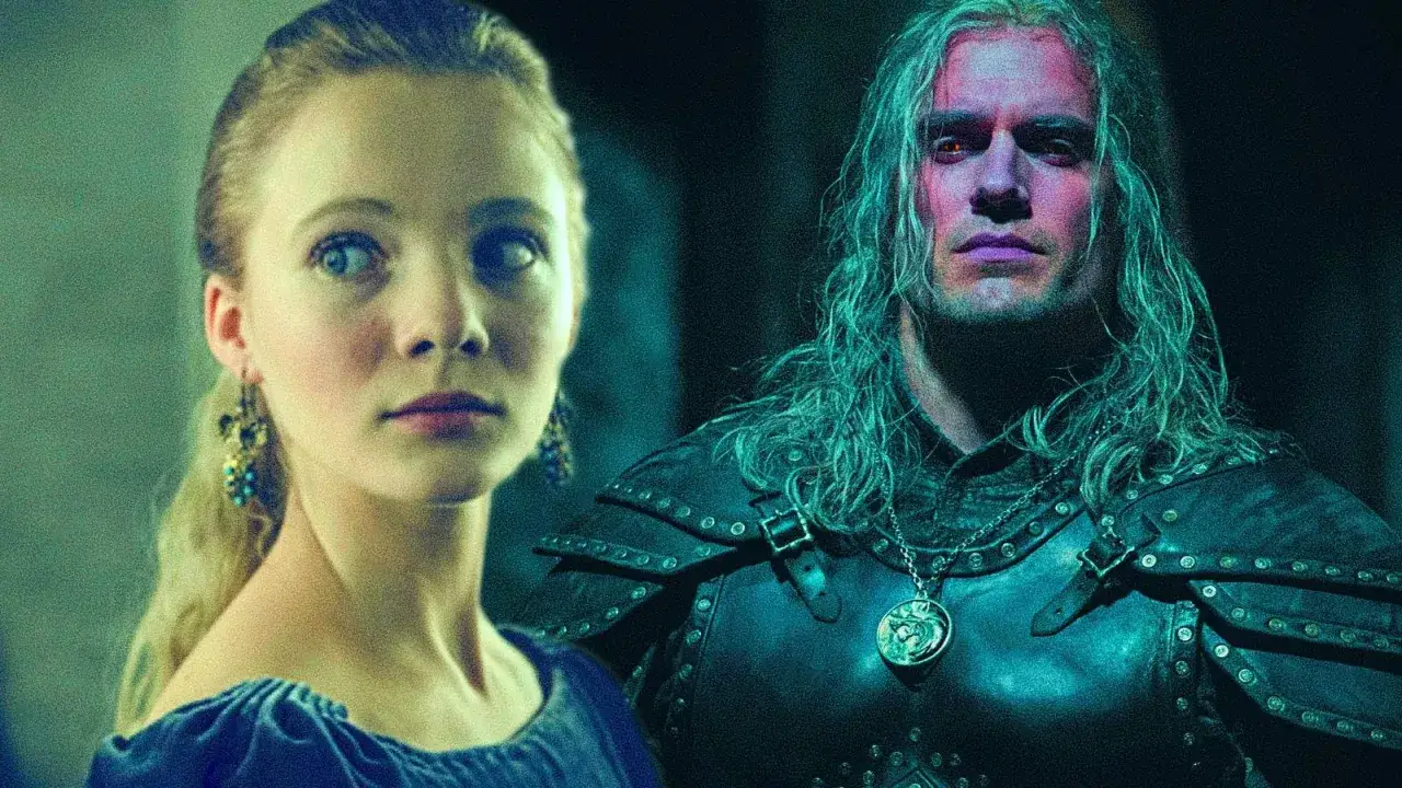 Ciri i Geralt w mrocznym kadrze z Wiedźmin sezon 3. Ich spojrzenia pełne napięcia zapowiadają nadchodzące wydarzenia.