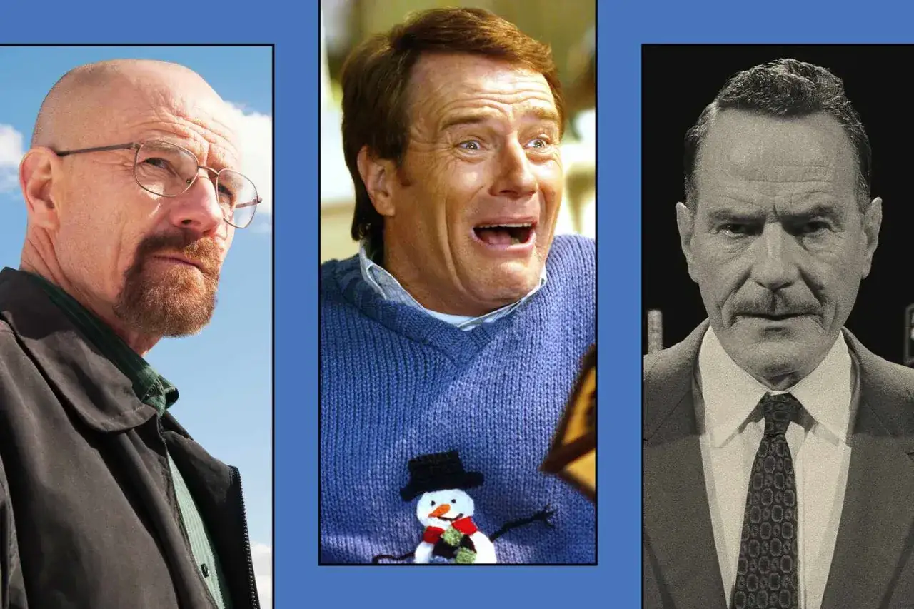 Bryan Cranston w trzech odsłonach: jako Walter White, w swetrze ze bałwankiem i w garniturze. Jego bryan cranston filmy seriale i programy to klasyka.